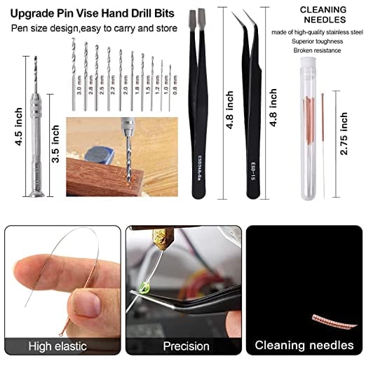 3D Printing Tool Kit Pro Grade Portable Tool Box contains 158 Pcs for Removing, Cleaning, and Finish 3D Print Accessories/Model Building
