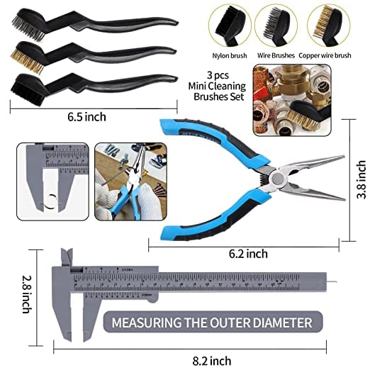 3D Printing Tool Kit Pro Grade Portable Tool Box contains 158 Pcs for Removing, Cleaning, and Finish 3D Print Accessories/Model Building